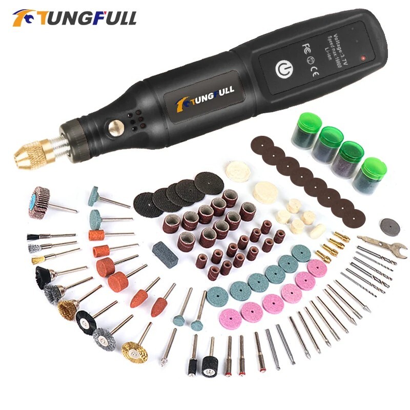 Wireless Mini Rotary Tool Cordless USB Engraver Dremel Style Electric Drill
