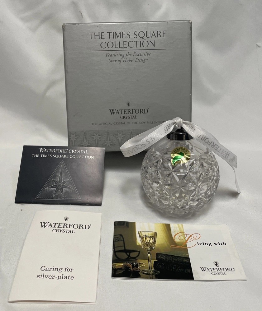 Waterford Crystal 2000 Millennium Times Square Christmas Ornament Ball A1c