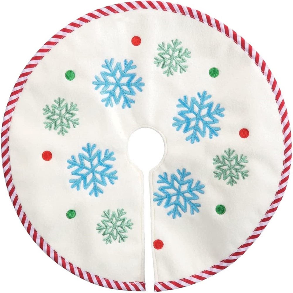 Old World Christmas Mini 12-Inch Snowflake Tree Skirt for Holiday Decor