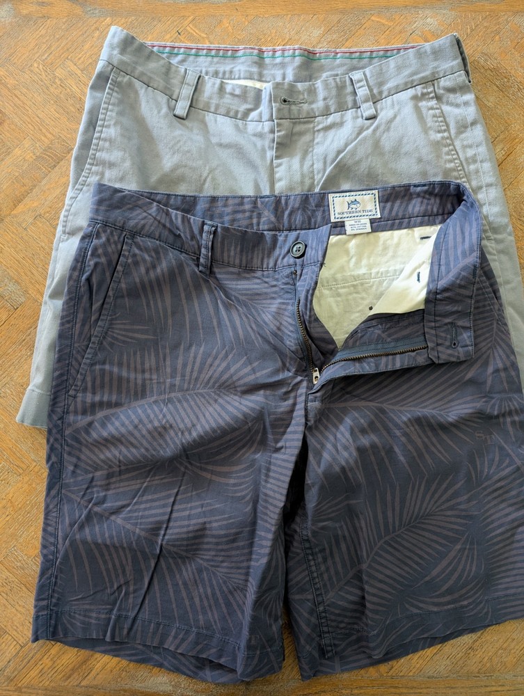 Southern Tide 2 Pairs Of Men's Blue Casual Shorts - Size 30
