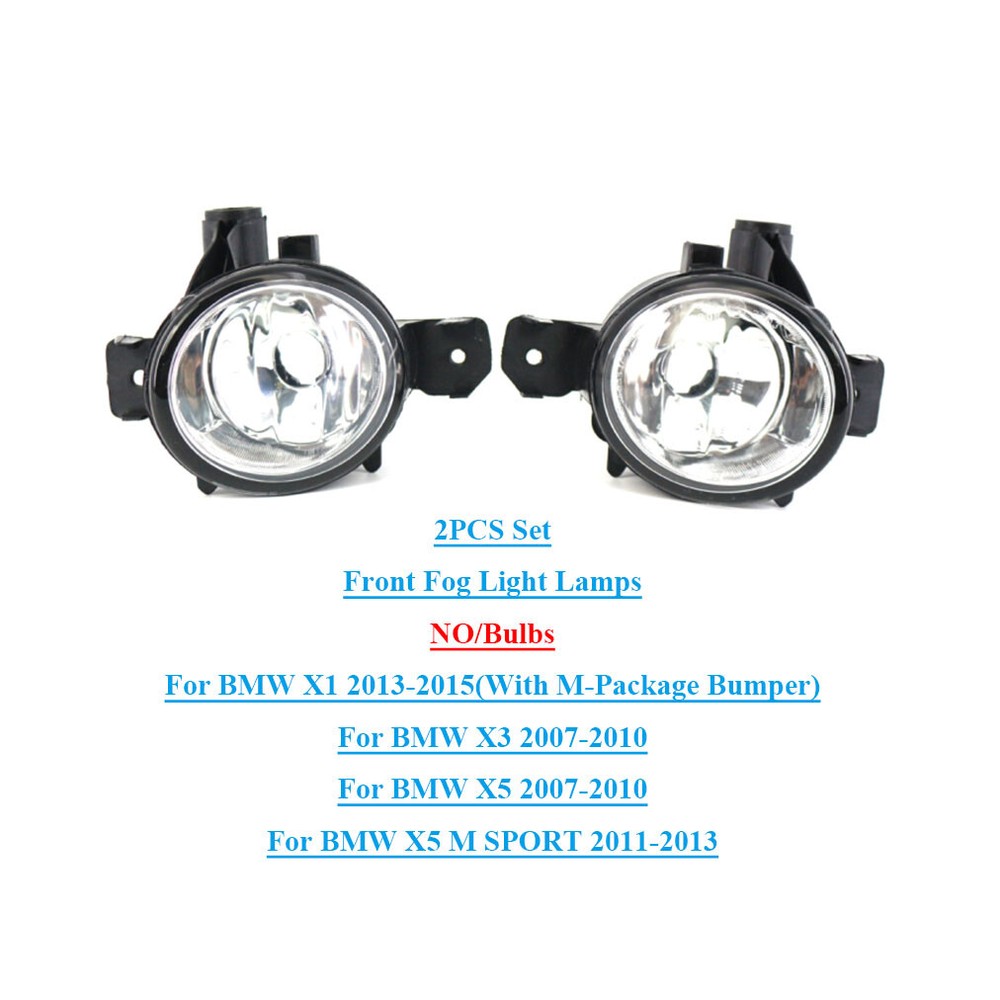 Fits For BMW X1 X3 X5 E70 2007-2010 2PCS Set Car Front Fog light Lamps NO/Bulbs
