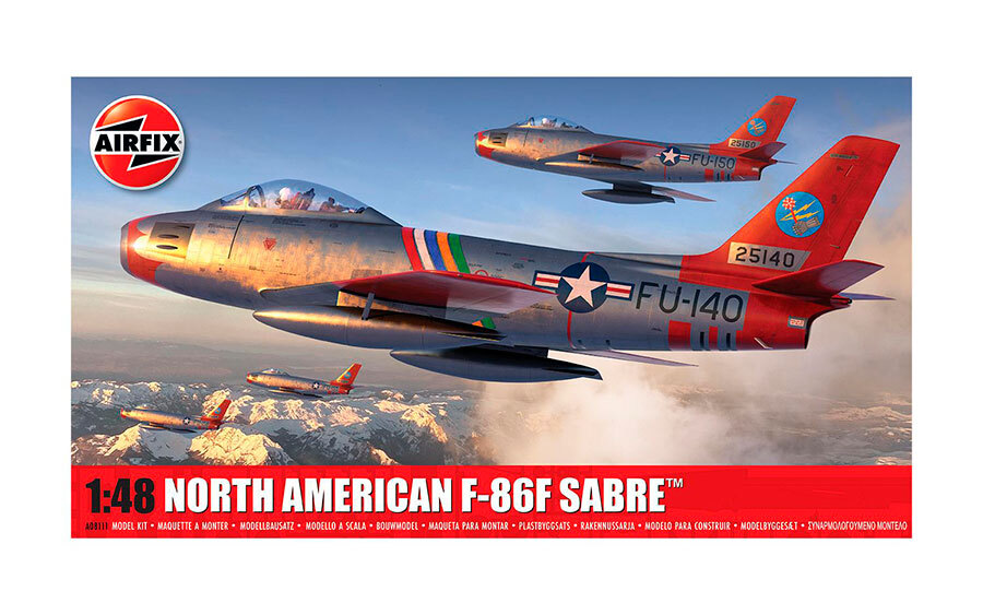 1/48 Scale Airfix F-86F Sabre Fighter Model Kit