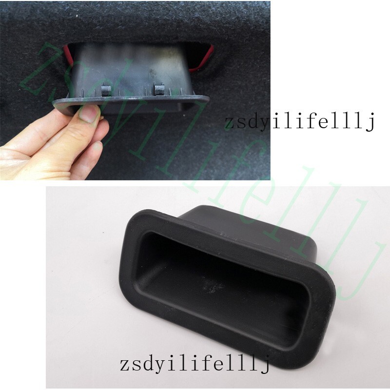 1x For Mazda 3 2010-2013 Car Rear Trunk Tailgate Black ABS Handle Cover Trim b