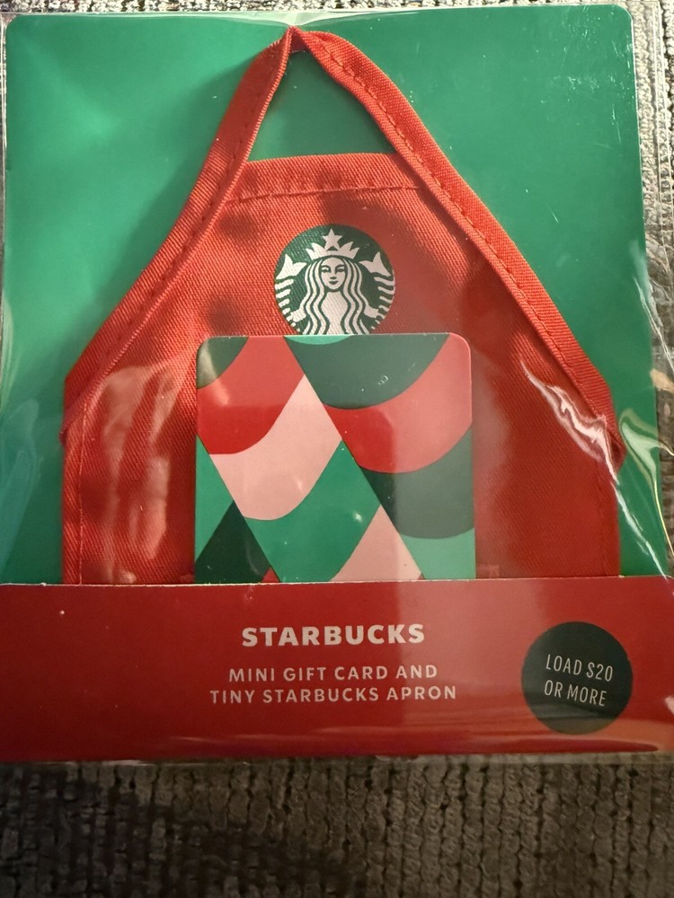 Starbucks card 2024 Mini Gift Card with Apron holiday Christmas cards-image