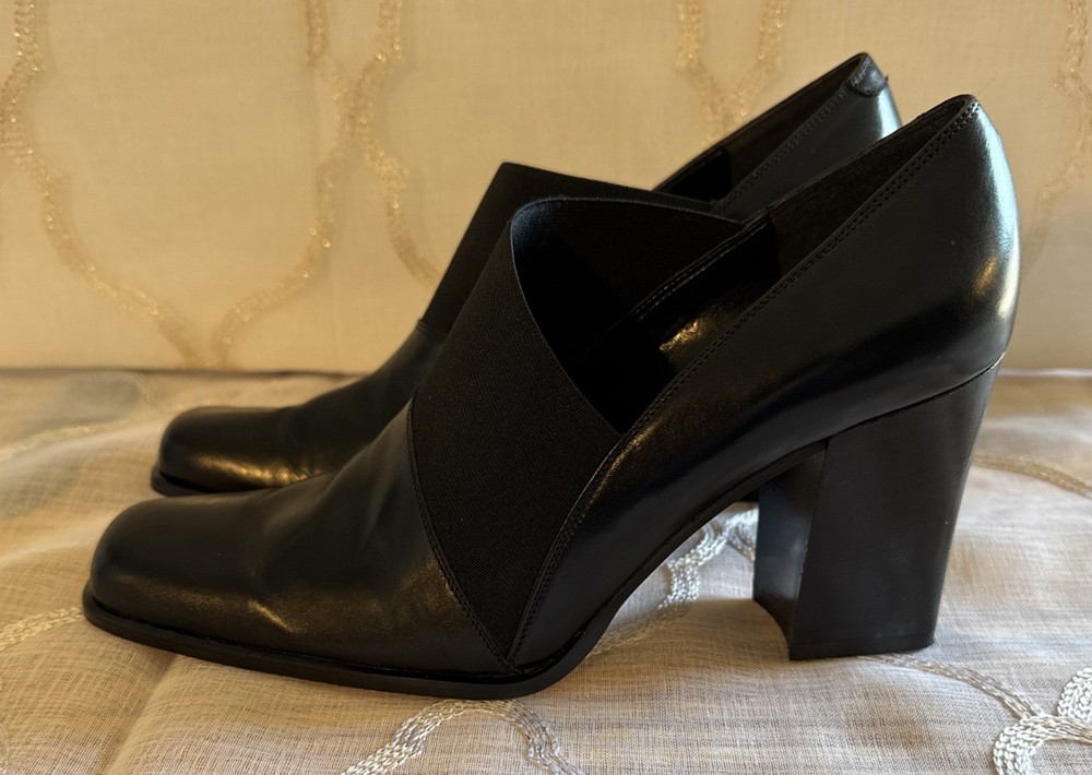 Aldo Chelini - Women’s 8.5 M - Pant Pumps - Black Leather Uppers - Casual