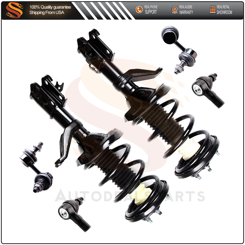 2002-2006 Honda CR-V 6pc Front Suspension Kit – Struts, Stabilizer, Outer Tie Rods