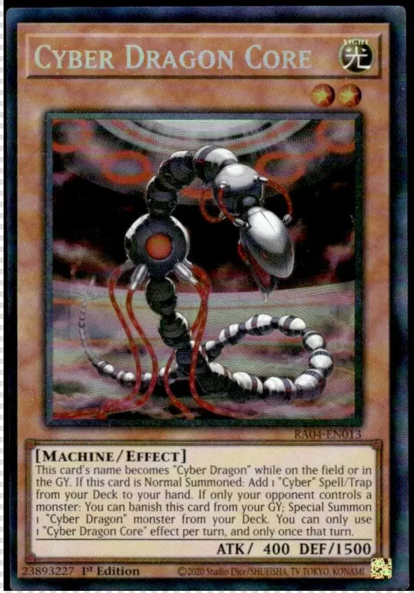 1x Cyber Dragon Core PCR 1st Edition NM English YuGiOh Quarter Century Stampede