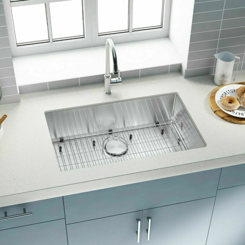 Stainless Steel Washing Basin Double/Single Bowl Undermount Kitchen Sink Faucet