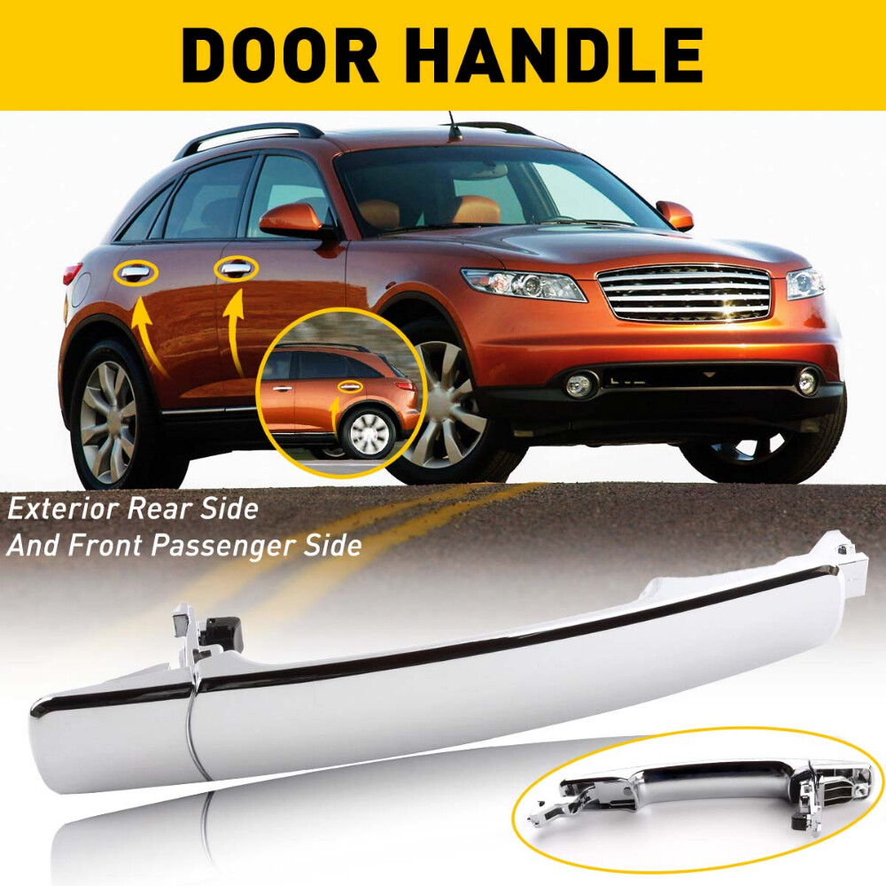 2008-13 Nissan Rogue Front Right Chrome Door Handle 80640CA012  