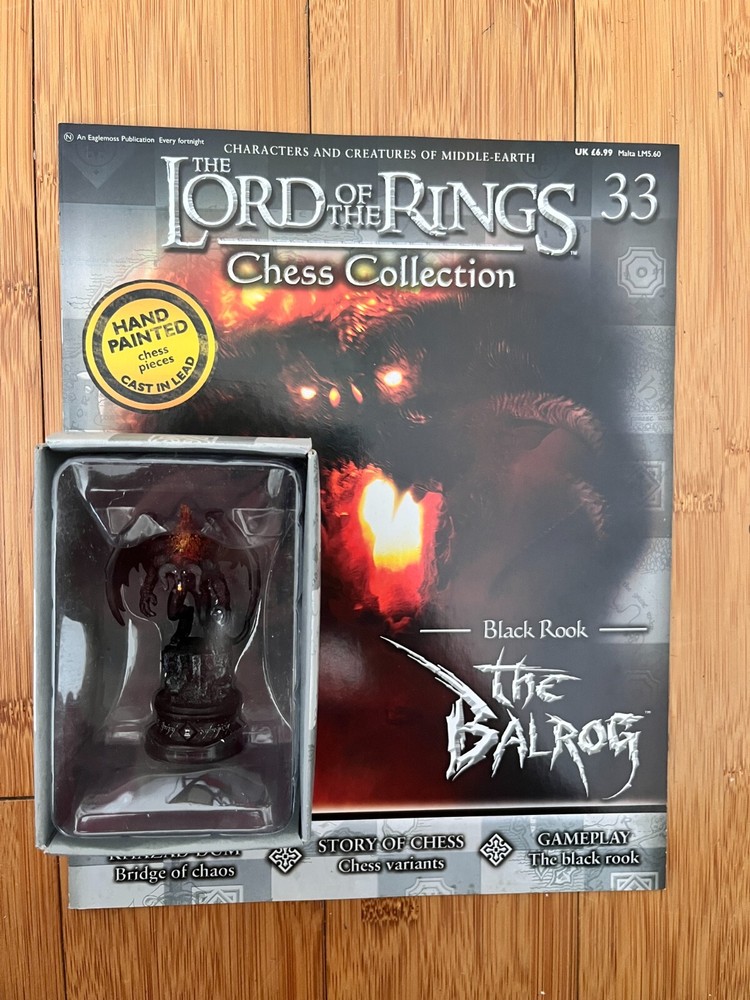 LORD OF THE RINGS CHESS COLLECTION ISSUE 33 THE BALROG EAGLEMOSS FIGURE & MAG