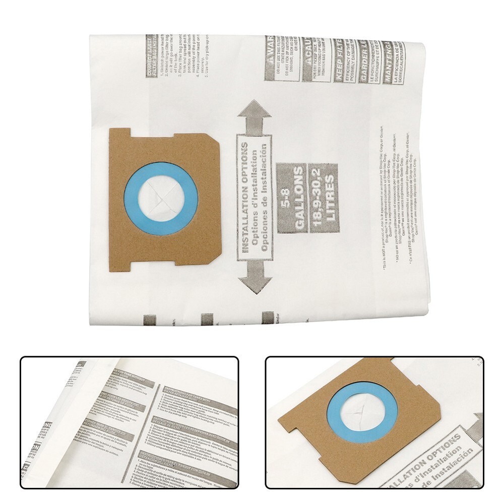 10Pcs Heavy Duty Dust Bags for Ridgid and Other 5 to 8 Gallon For Vacuums