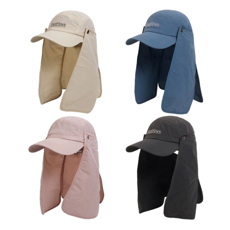 Summer Baseball Hat with Neck Flap for Camping & Sports