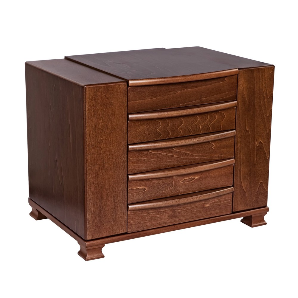 Mele & Co. Caprice Wooden Jeery Box in Antique Walnut Finish, 13 by 9-1/4 by ...