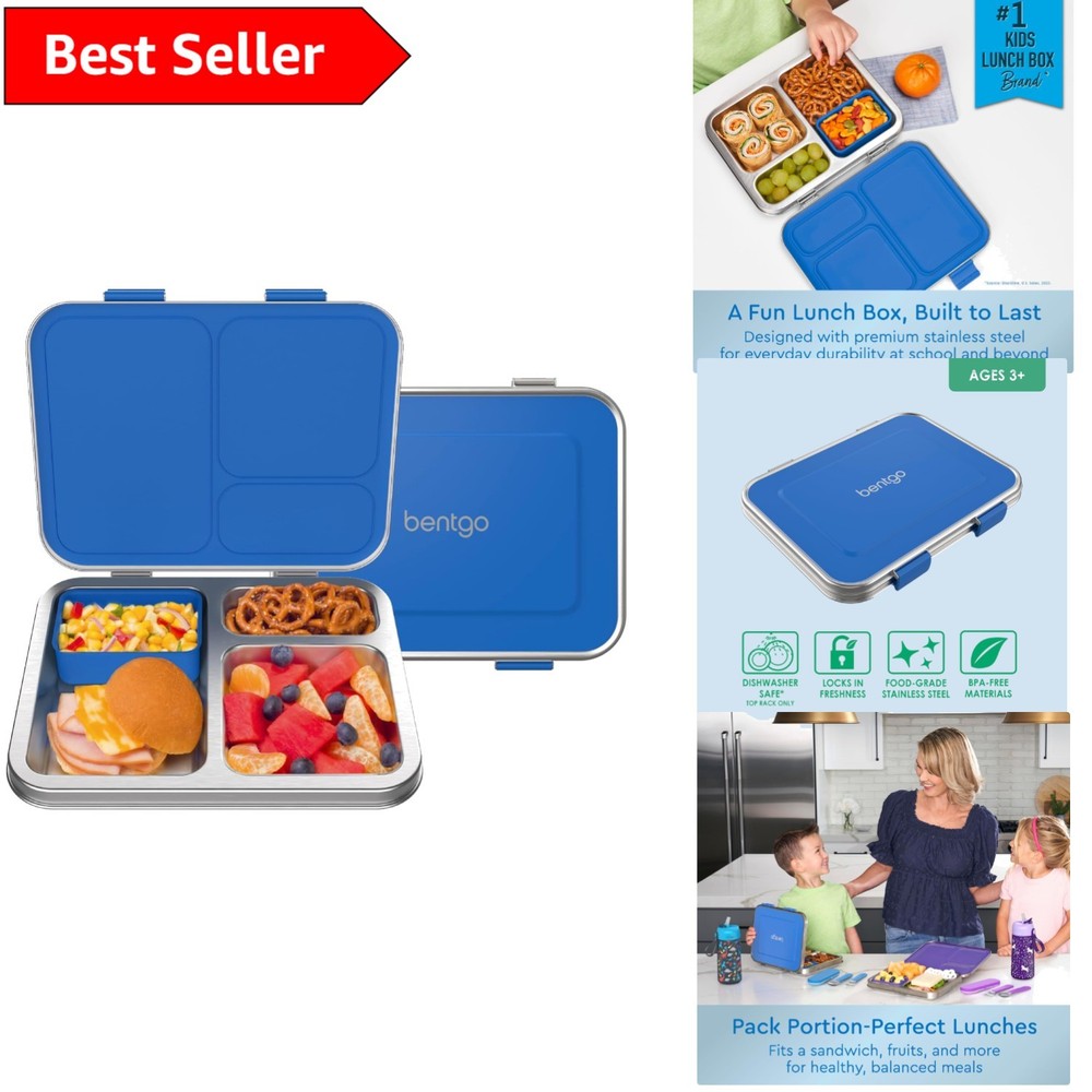 Leak-Proof Kids Lunch Box with Airtight Silicone Container for School