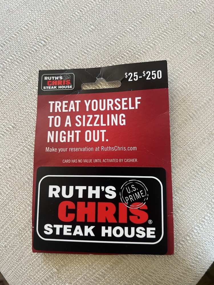 GIFT CARD.   .   Ruth’s Chorus Steak House $250 Sell For $239-image