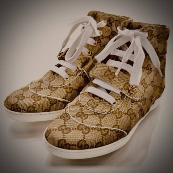 GUCCI Monogram High Top Sneakers