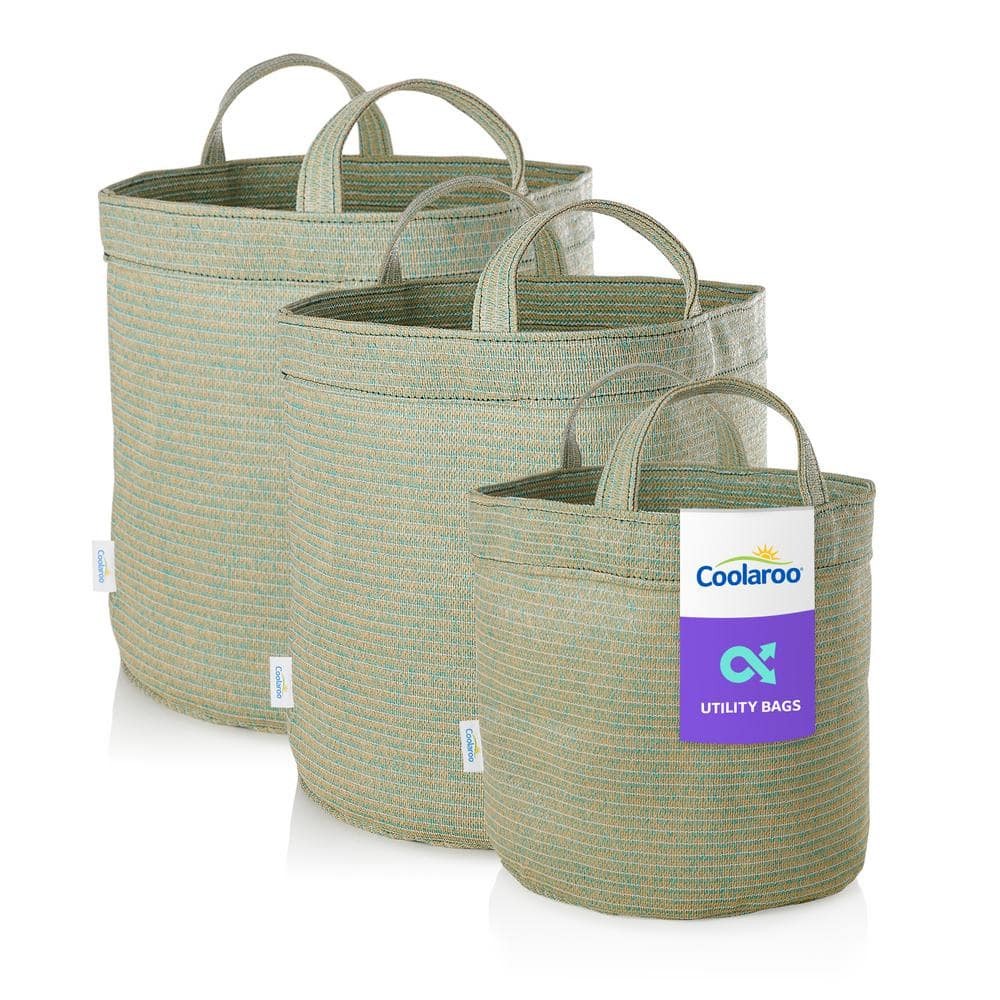 Assorted Gallon Size Reusable Fabric Collapsible Storage Bin w/Handles,River Gum