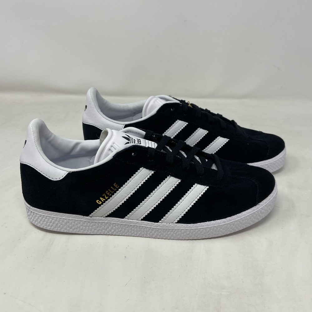 Adidas Gazelle J Kids Sneakers Black/White/Gold Size 6Y