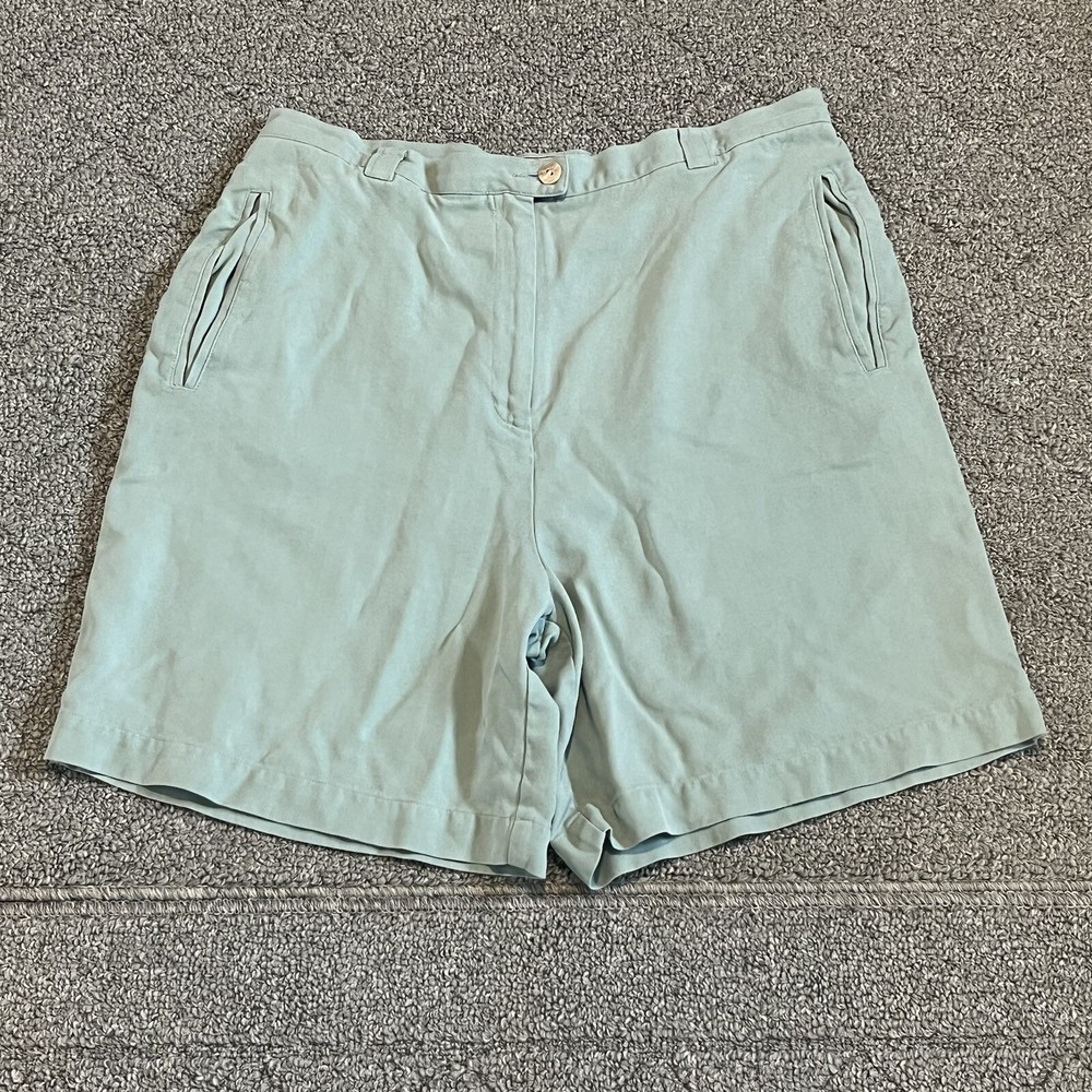 Tommy Bahama Silk Shorts Womens Size 10 Green High Rise Travel Golf