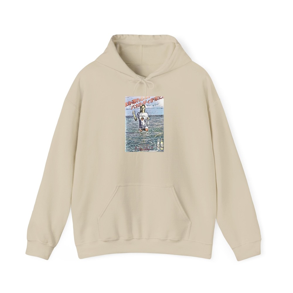 Bacardi Retro Ad Graphic Print Art LS Crew Unisex Heavy Blend™ Hooded Sweatshirt