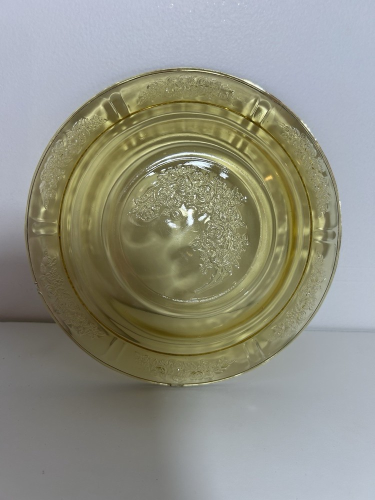 Vintage Federal Glass Rose Butter Dish