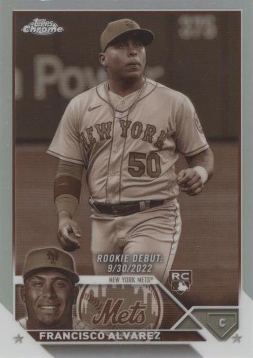 2023 Topps Chrome Update Series - Rookie Debut Sepia Refractor #USC103 Francisco Alvarez (RC)
