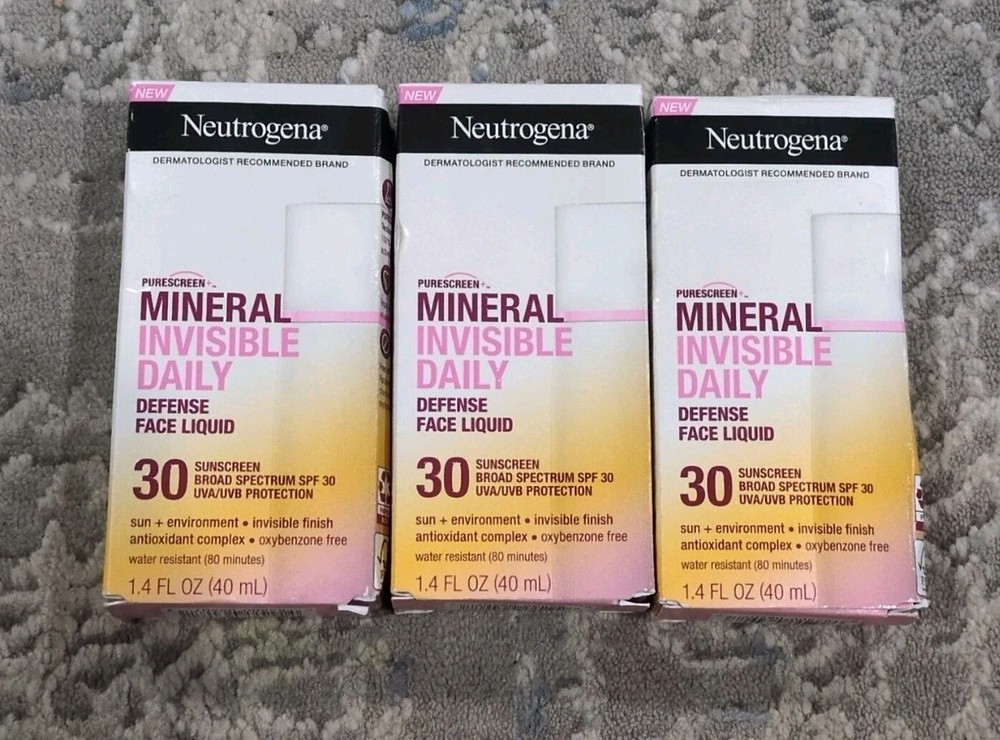 3-Pack Neutrogena Mineral SPF 30 Daily Lotion 1.4oz Exp 2026