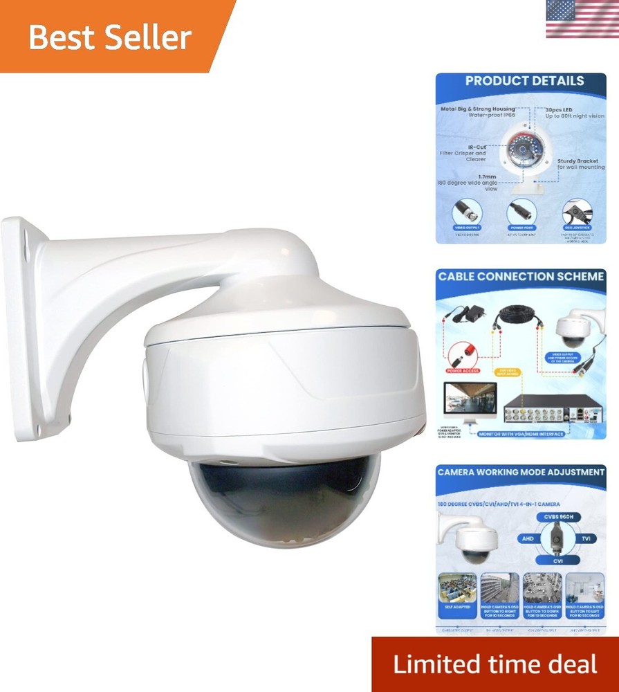 1080p HD TVI AHD CVI CVBS CCTV Camera Wide Angle Security Camera Outdoor 180 ...