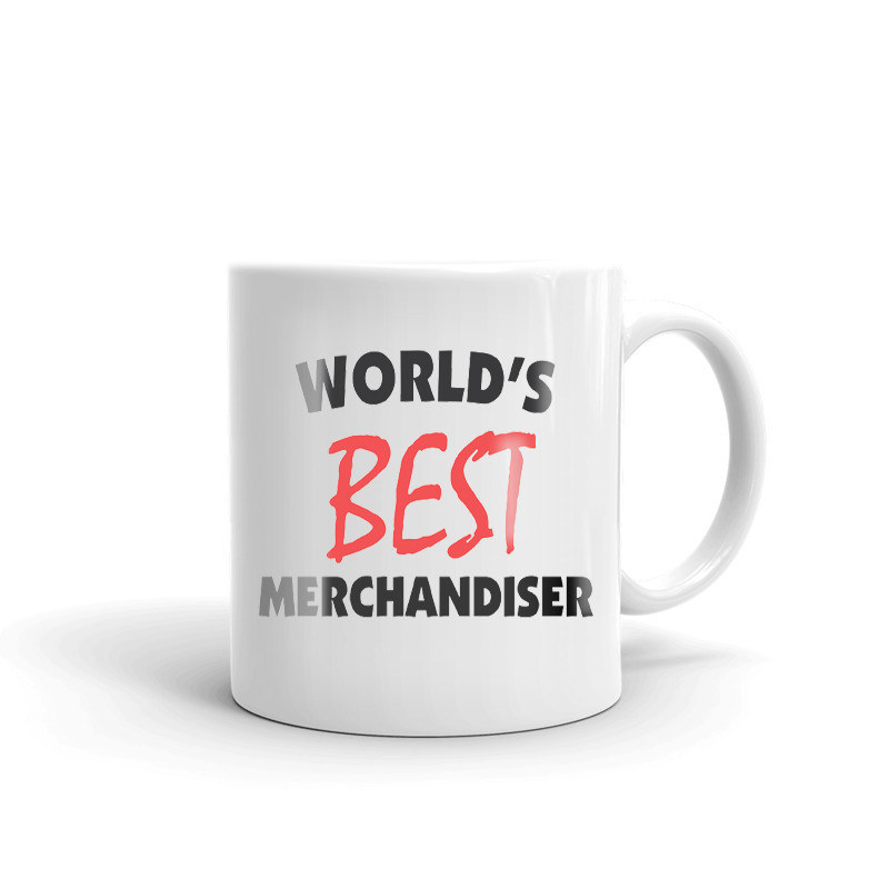 World's Best Merchandiser Coffee Tea Ceramic Mug Office Work Cup Gift