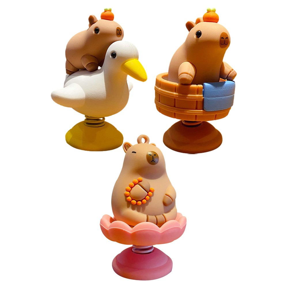 Car Dashboard Animal Ornament Swing Capybara Figure Tabletop Decoration
