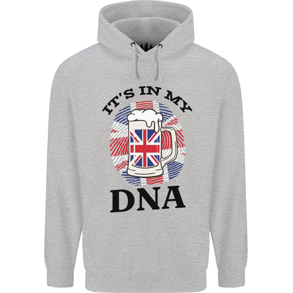 British Beer DNA Union Jack Flag Men's Cotton Hoodie