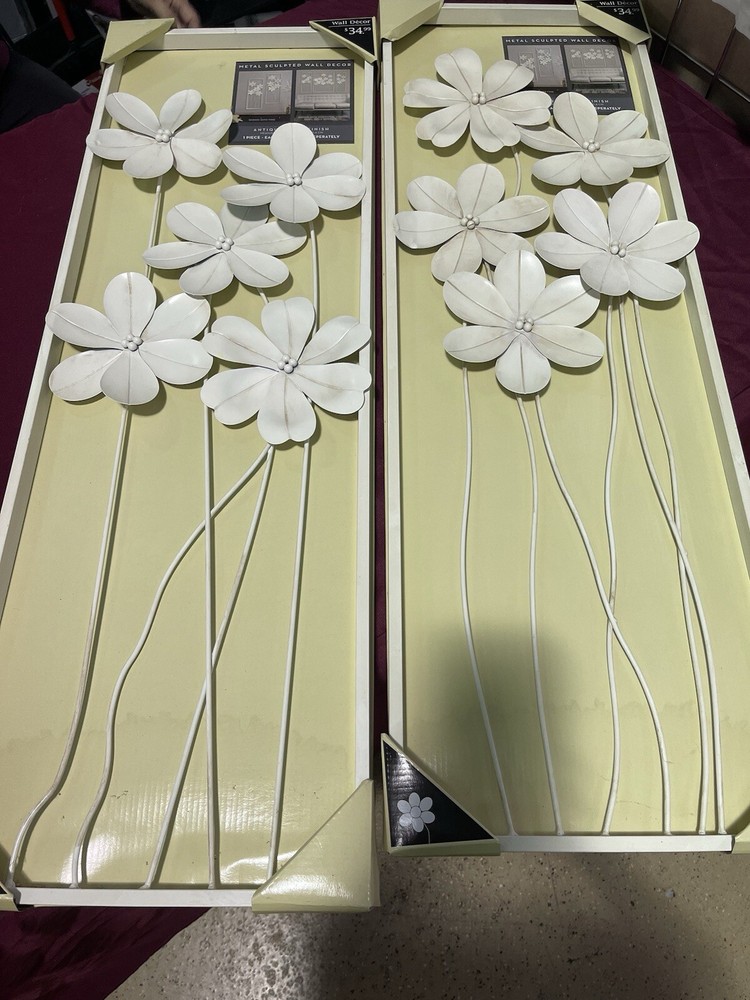 Metal Sculpted Wall Decor.   Sold As A Set.