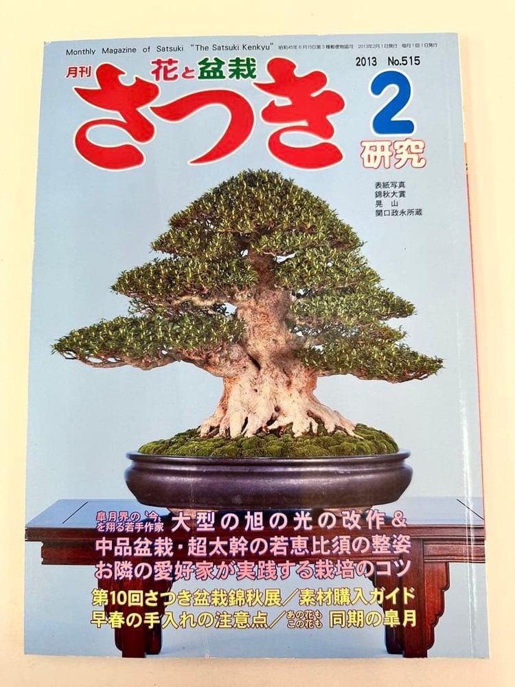 Satsuki Monthly No.515 Feb 2013 Bonsai Magazine Japan Bonsai Techniques