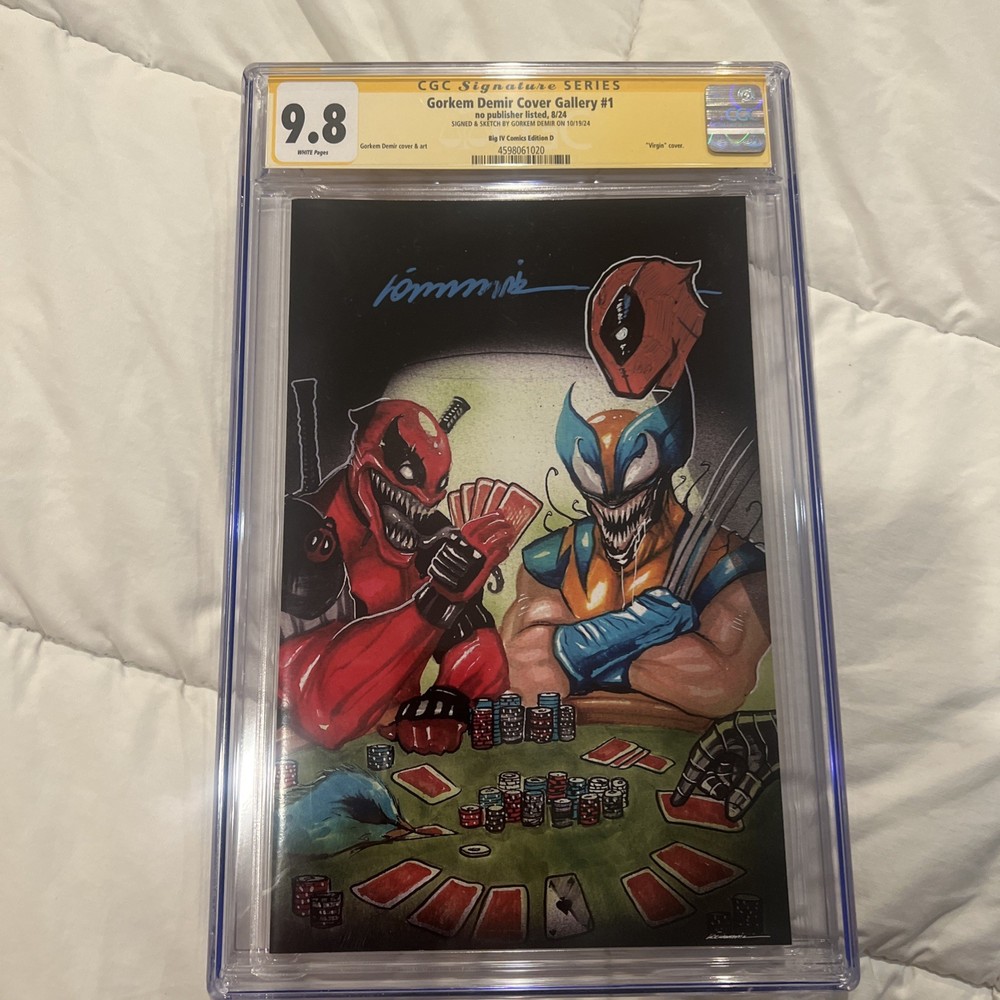Venomized Deadpool Wolverine Poker SS CGC 9.8 Signed & Remarque by Gorkem Demir