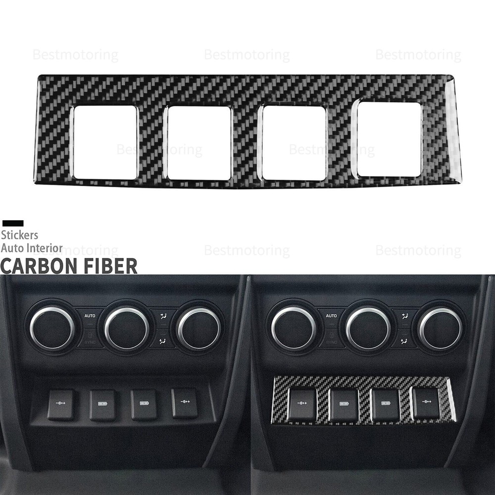 Real Carbon Fiber Rear USB Chareging Port Cover For Land Rover Defender 20-24