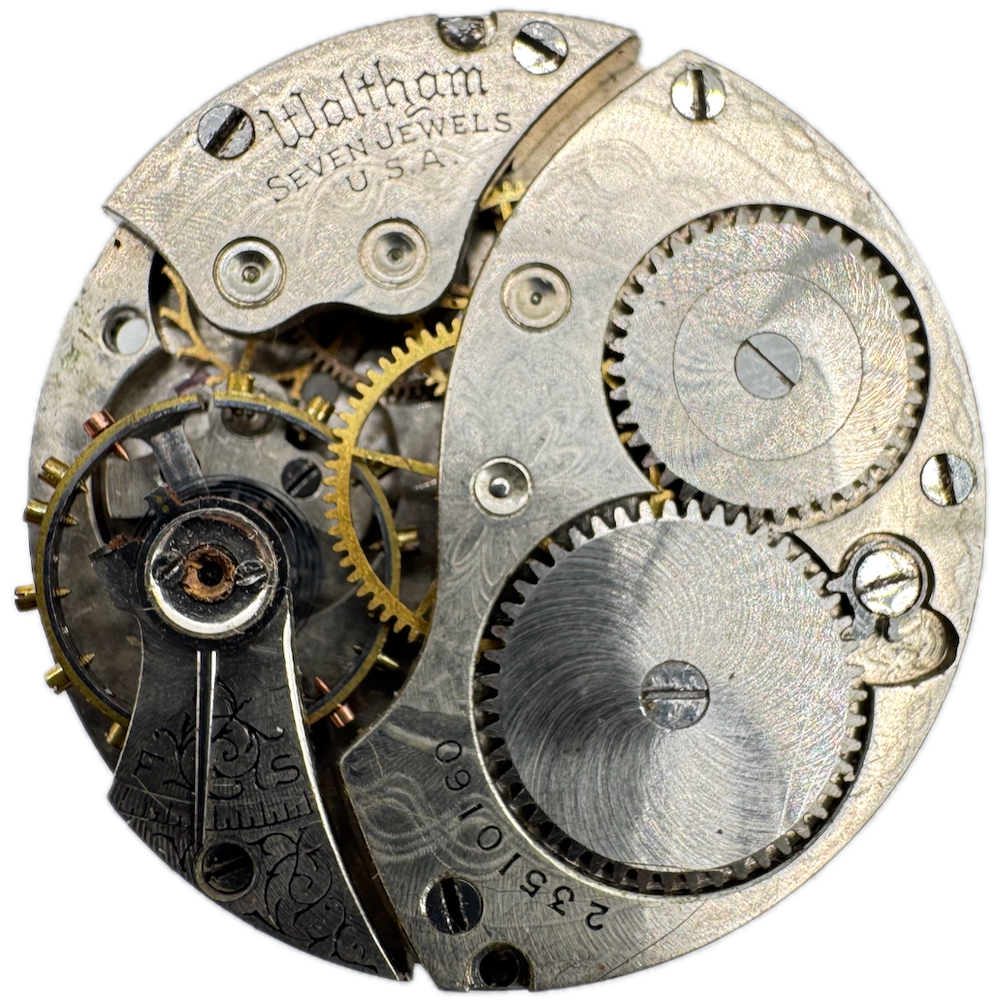 Antique 3/0s 1920 Waltham 7 Jewel Hunter Pocket Watch Movement 361 USA