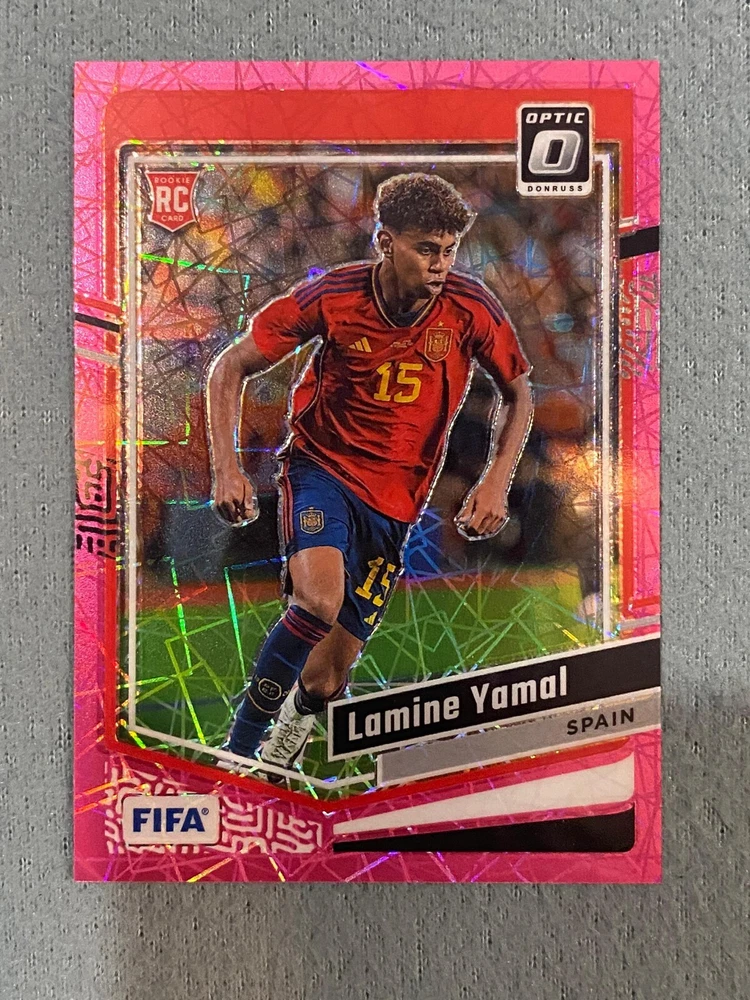 2023-24 Panini Donruss FIFA - Optic Rated Rookie Pink Velocity Prizm #177 Lamine Yamal /99 (RC)