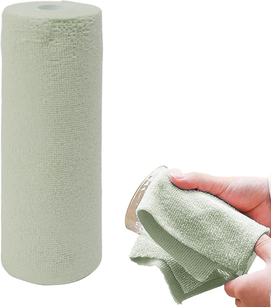 3 Rolls 60pcs Super Absorbent Microfiber Rags - Quick Dry Reusable Cleaning Towels
