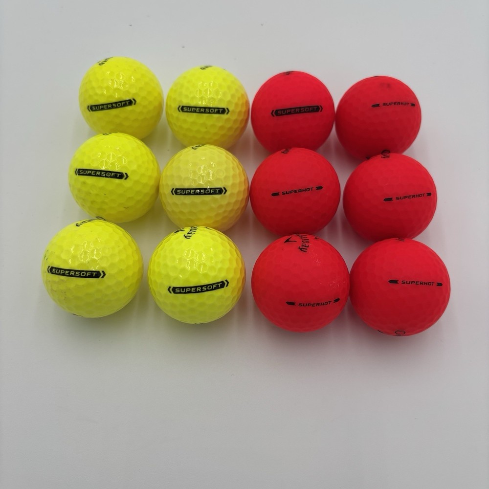 Callaway Supersoft/Superhot Colored Golf Balls 12 AA-AAA Pre Owned Ball