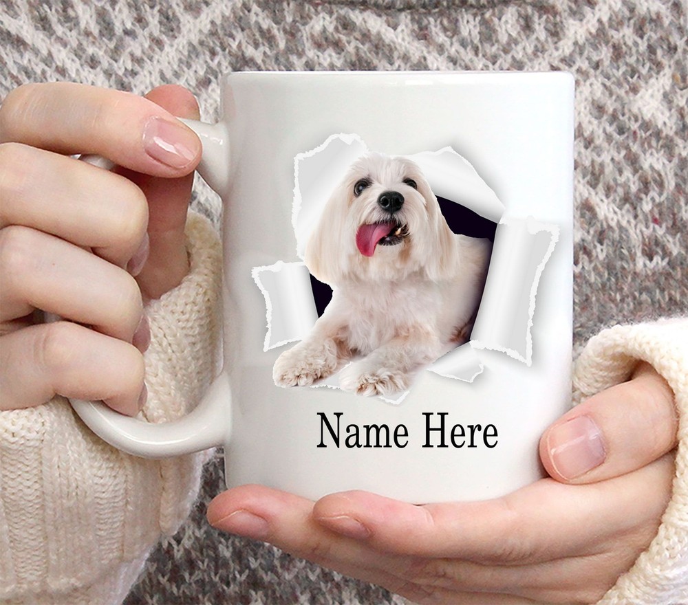 Funny Personalized Coton De Tulear Custom Name Coffee Mug 11oz Coton De Tulear
