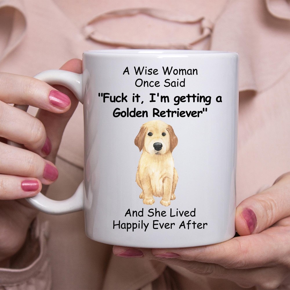 Funny Golden Retriever Gift For Women White Coffee Mug Coffee Cup
