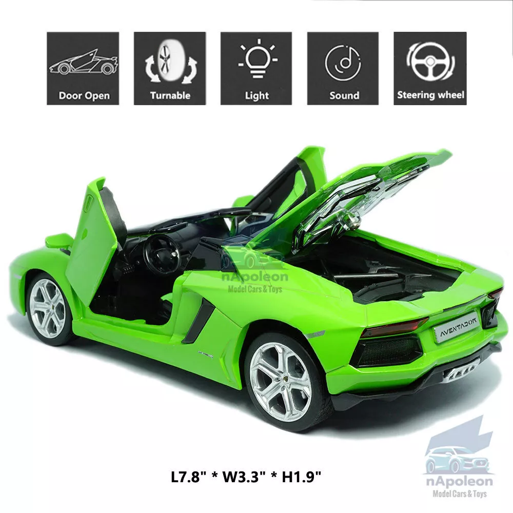 1:24 Lamborghini Aventador LP700-4 Model Car Diecast Toy Vehicle Kids Gift Green