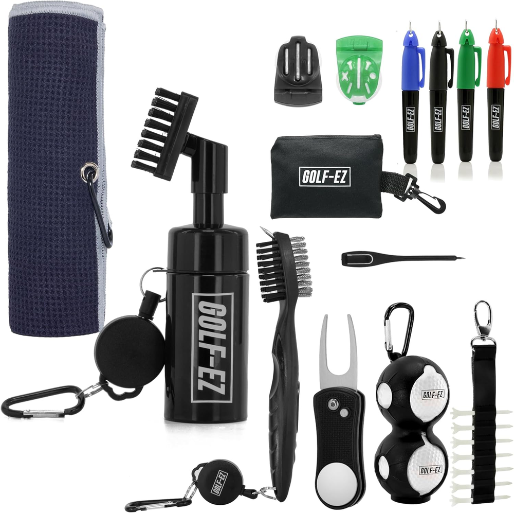 Golf Essentials Kit with Water Brush and Towel for Every Golfer