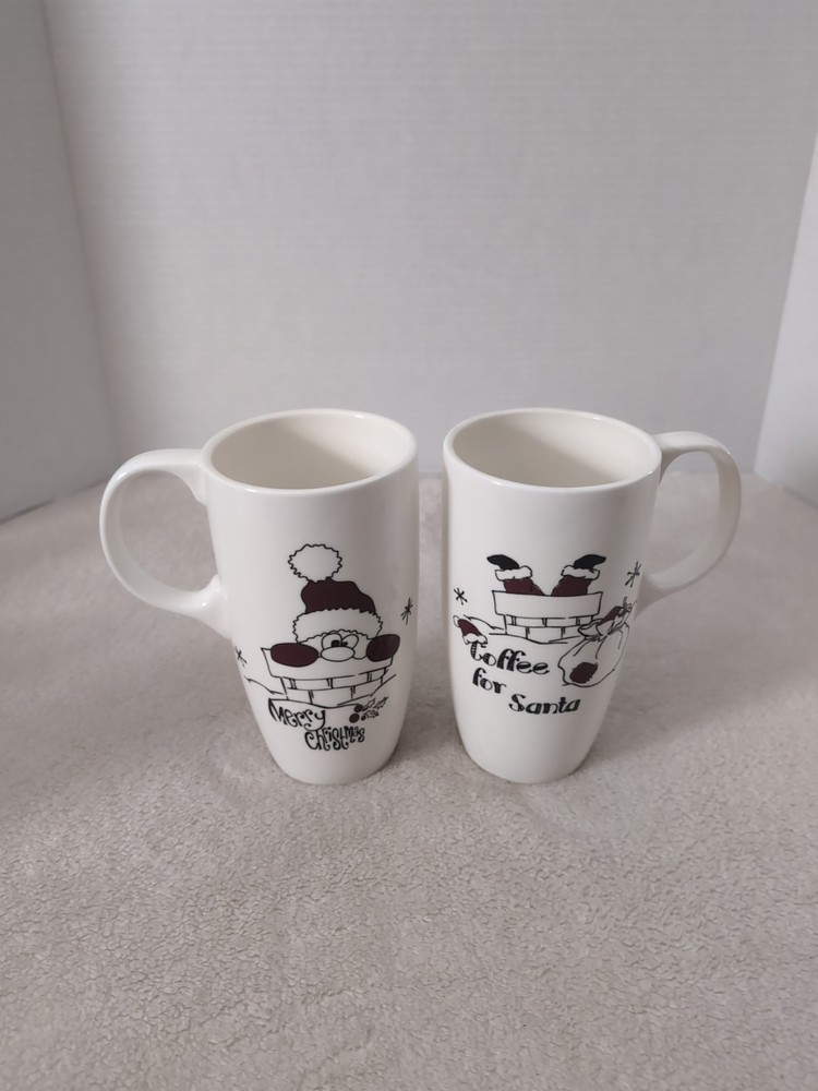 Christmas Santa Claus Large Red & White Coffee Mug for Hot Drinks