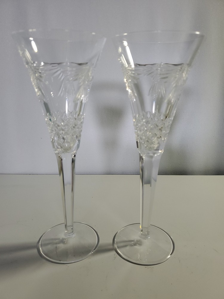 Vintage Waterford Crystal Millennium Collection Champagne Flutes Excellent Condition