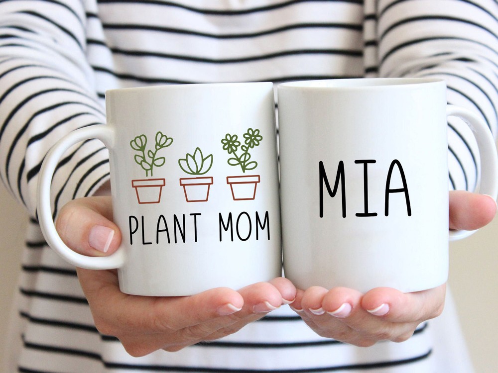 Plant Mug Personalized Plant Mug Plant Lady Gift For Plant Mom Custom Plant