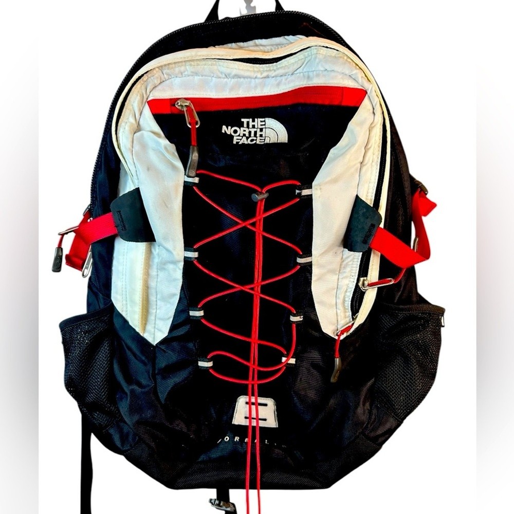 RARE The North Face Borealis Sport Backpack in Black Red White