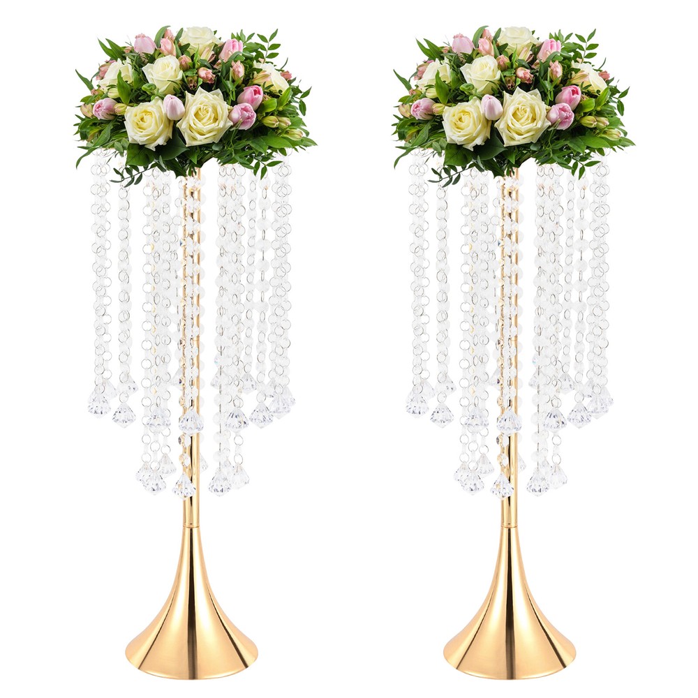2Pcs 21.9 in Flower Vases Wedding Centerpieces Table Flower Vases Iron