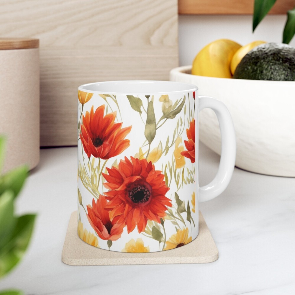 Taza Flores Verano 11oz