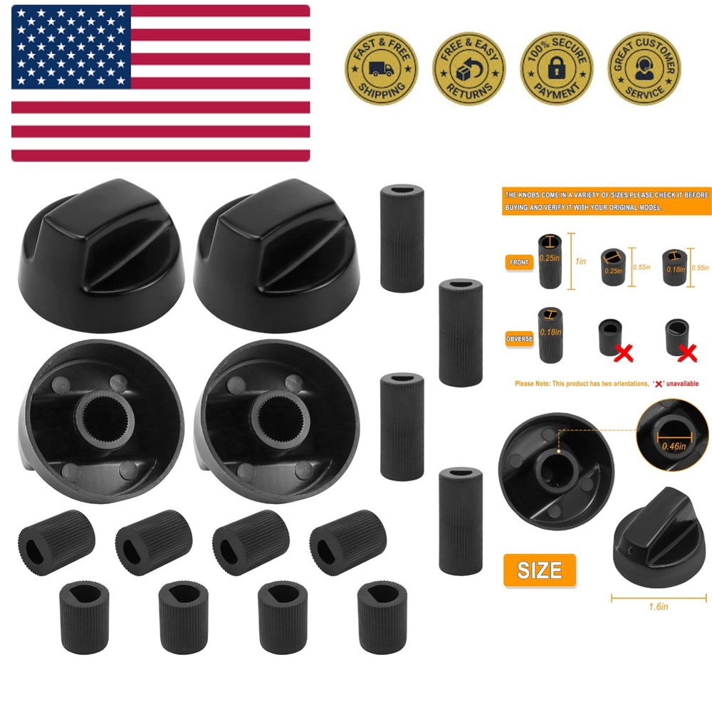 Universal Control Knobs Replacement with 12 Adapter Compatible Oven/Stove/Ran...